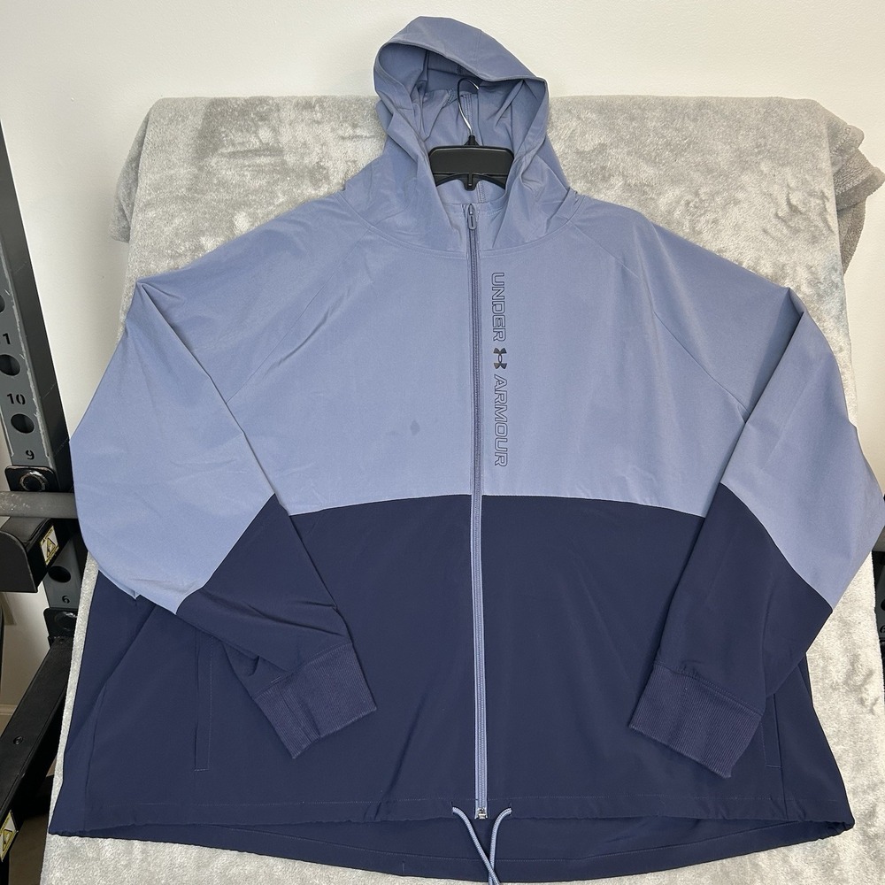 Under Armour Storm Woven Oversized Full Zip Jacket Windbreaker Women's Size 2X